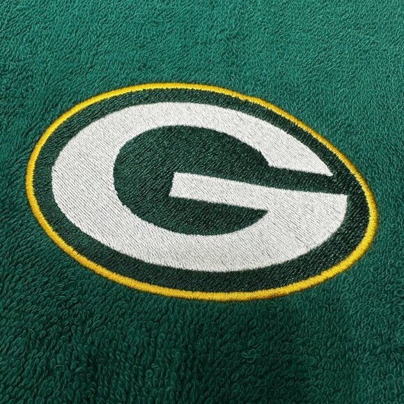 Green Bay Packers Towels Embroidered Hand Towel Set Green Gold Bathroom Decor - Picture 4 of 5
